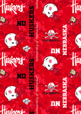 University of Nebraska Cornhuskers Digi Camo Fleece Fabric Remnants