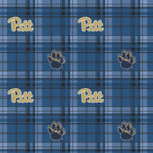 University of Pittsburgh Panthers Plaid Fleece Fabric Remnants