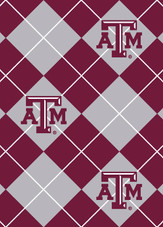 Texas A&M Aggies Argyle Fleece Fabric Remnants