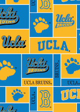 UCLA Bruins Geometric Fleece Fabric Remnants