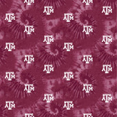 Texas A&M Aggies Cotton Fabric with Tie Dye Print and Matching Solid Cotton Fabrics