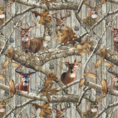 RealTree Cotton Fabric by Sykel-Realtree Plank Branches