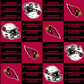 Arizona Cardinals NFL Football Block Fabric Traditions Polyester Fleece Fabric NFL-6328-D