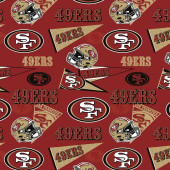 San Francisco 49ers NFL Football Retro Fabric Traditions Cotton Fabric NFL-70450D
