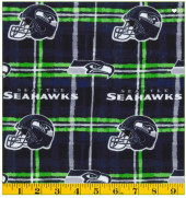 Seattle Seahawks NFL Football Plaid Fabric Traditions Flannel Fabric NFL-L6723D Seattle Seahawks NFL Football Plaid Fabric Traditions Flannel Fabric NFL-L6723D