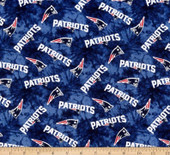 New England Patriots NFL Football Tie Dye 42" Fabric Traditions FLANNEL Fabric NFL-14868D
