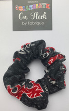 Washington State University Hair Scrunchie; Hair Bow; Hair Tie-Distressed Flannel Design