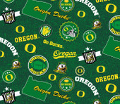 University of Oregon Minky Ultra Soft Fleece Fabric with Home State Design