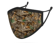 Camo Real Tree Face Mask-With Anti-microbial & Probiotics-100% Cotton-Individually Packaged-Adjustable Earloop