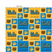 University of California Los Angeles - UCLA Fleece Fabric Super Soft Collegiate Classic Geometric Design-Sold by the Yard