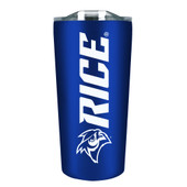 Rice Owls - 18oz Stainless Soft Touch Tumbler - Blue