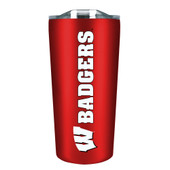 Wisconsin Badgers - 18oz Stainless Soft Touch Tumbler - Red