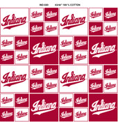 Indiana University Hoosiers Cotton Fabric with Geometric Print or Matching Solid Cotton Fabrics