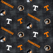 University of Tennessee Volunteers Flannel Fabric with Distressed Logo Print