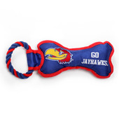 University of Kansas Dog Bone Rope Toy