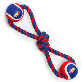 University of Kansas Dog Rope Tug Toy with 2 Balls