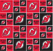 New Jersey Devils Cotton Fabric with Geometric Print and Matching Solid Cotton Fabrics