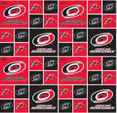 Carolina Hurricanes Cotton Fabric with Geometric Print or Matching Solid Cotton Fabrics