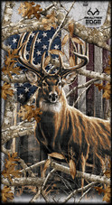 Realtree Cotton Quilting Panel by Sykel-Edge Deer Patriotic 24 x 44