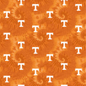 University of Tennessee Volunteers Cotton Fabric with Tye Dye Print or Matching Solid Cotton Fabrics