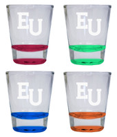 4-Pack Edinboro University Etched Round Shot Glass 2 oz