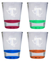 4-Pack Tarleton State University Etched Round Shot Glass 2 oz