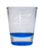 Akron Zips Etched Round Shot Glass 2 oz Blue