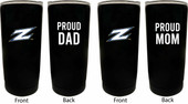 Akron Zips Proud Mom and Dad 16 oz Insulated Stainless Steel Tumblers 2 Pack Black.