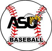 Alabama State University 4-Inch Round Baseball Vinyl Decal Sticker