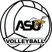 Alabama State University 4-Inch Round Volleyball Vinyl Decal Sticker