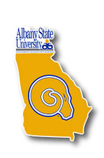 Albany State University 4 Inch State Shape Vinyl Decal Sticker