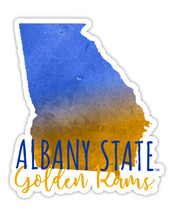 Albany State University Watercolor State Die Cut Decal 4-Inch