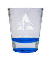 Alcorn State Braves Etched Round Shot Glass 2 oz Blue