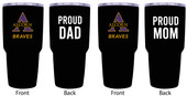 Alcorn State Braves Proud Mom and Dad 24 oz Insulated Stainless Steel Tumblers 2 Pack Black.