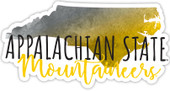 Appalachian State Watercolor State Die Cut Decal 2-Inch