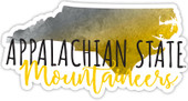 Appalachian State Watercolor State Die Cut Decal 4-Inch