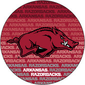 Arkansas Razorbacks 4 Inch Round Word Magnet