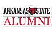 Arkansas State 4-Inch Laser Cut Alumni Vinyl Decal Sticker