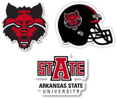 Arkansas State Vinyl Decal Sticker 3 Pack 4-Inch Each