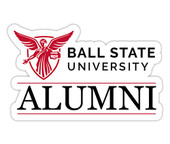 Ball State University 4-Inch Laser Cut Alumni Vinyl Decal Sticker 4-Pack