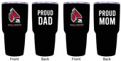 Ball State University Proud Mom and Dad 24 oz Insulated Stainless Steel Tumblers 2 Pack Black.