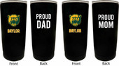 Baylor Bears Proud Mom and Dad 16 oz Insulated Stainless Steel Tumblers 2 Pack Black.
