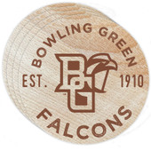 Bowling Green Falcons Wood Coaster Engraved 4 Pack