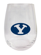 Brigham Young Cougars 9 oz Stemless Wine Glass