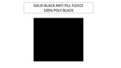 Solid Black Fleece -- Sold by the yard