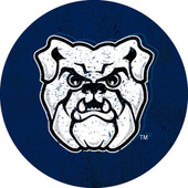 Butler Bulldogs Distressed Wood Grain 4" Round Magnet