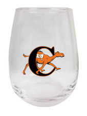 Campbell University Fighting Camels 9 oz Stemless Wine Glass