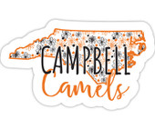 Campbell University Fighting Camels Floral State Die Cut Decal 2-Inch