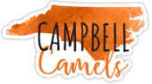 Campbell University Fighting Camels Watercolor State Die Cut Decal 4-Inch