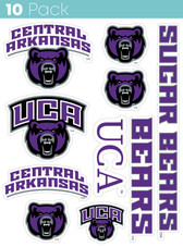 Central Arkansas Bears 10 Pack Collegiate Vinyl Decal Sticker